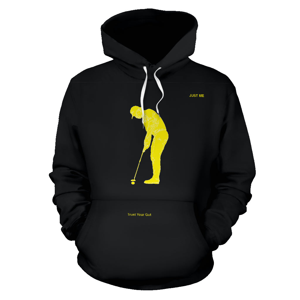 Hoodies4You "Just Me" Trust Your Gut" Black and Yellow Golf 2