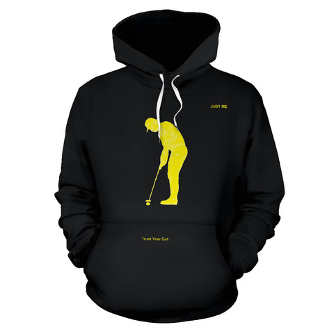 Hoodies4You "Just Me" Trust Your Gut" Black and Yellow Golf 2