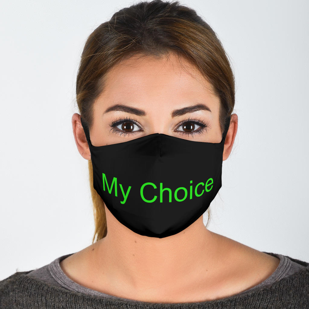 Hoodies4You "My Choice" Face Mask Black/Green