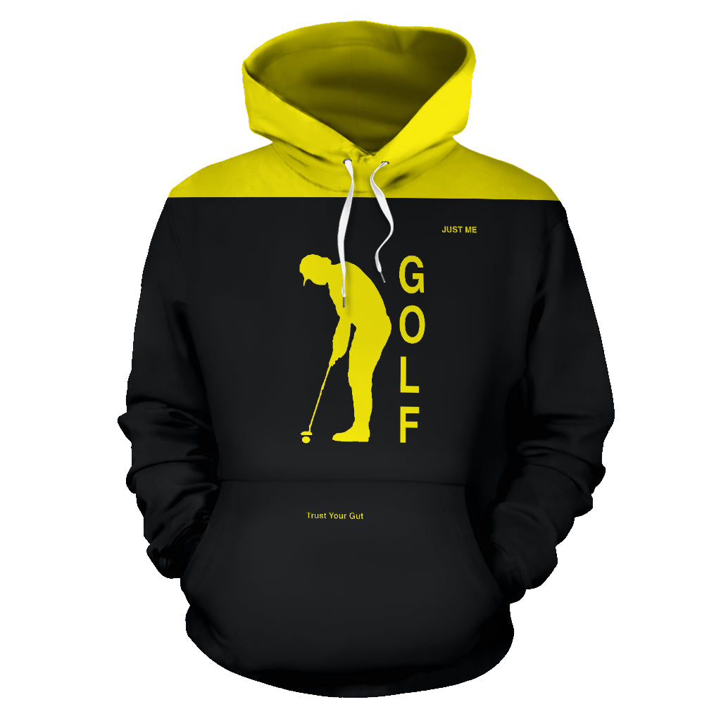 Hoodies4You "Just Me" Trust Your Gut" Black & Yellow Golf