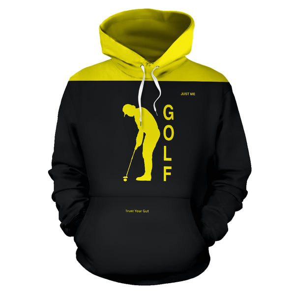 Hoodies4You "Just Me" Trust Your Gut" Black & Yellow Golf