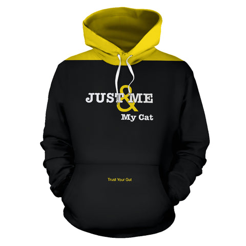 Hoodies4You "Just Me and My Cat" Black w/Yellow Hood