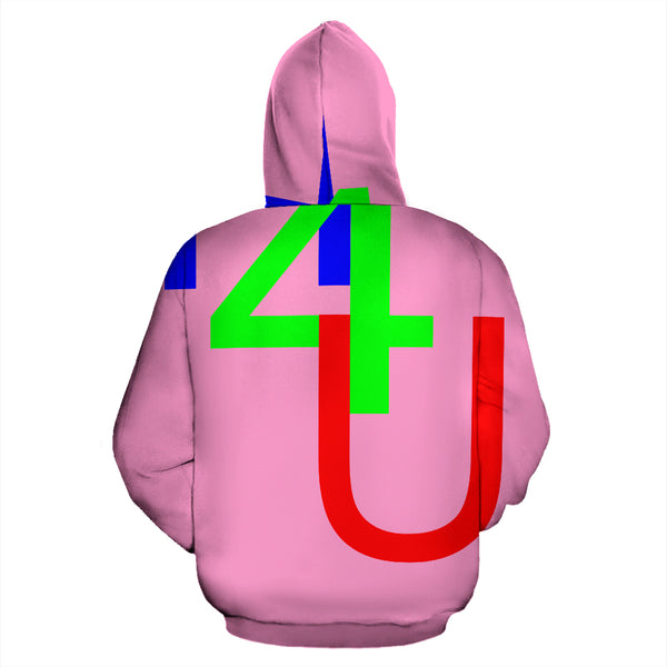 Hoodies4You "4U" Bubble Gum Pink w/Bubble Gum Pink Hood