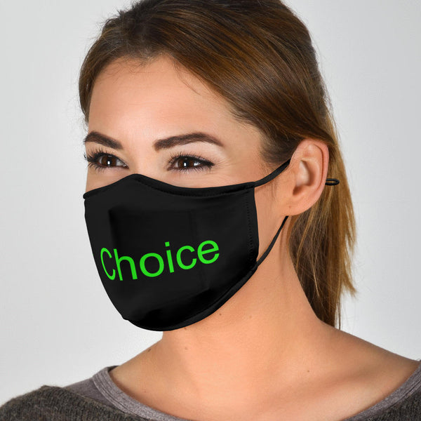 Hoodies4You "My Choice" Face Mask Black/Green