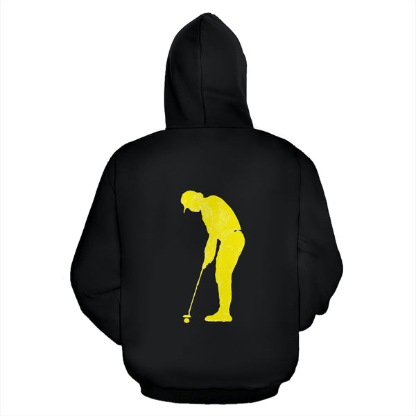 Hoodies4You "Just Me" Trust Your Gut" Black & Yellow Golf