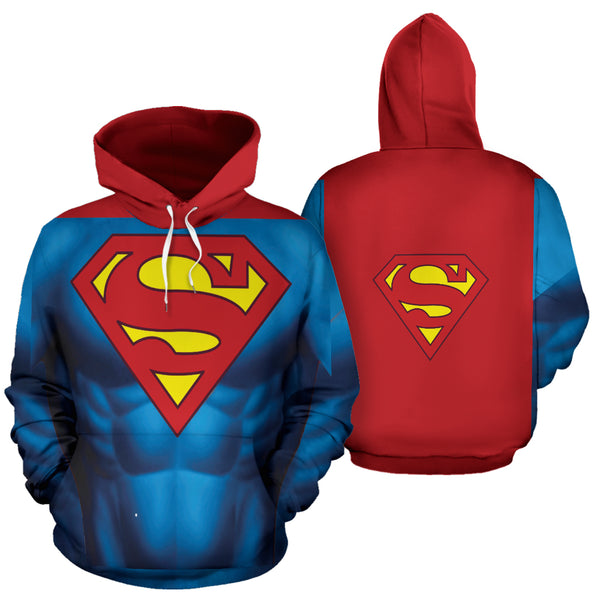 Hoodies4You "Superman" Strong Red and Blue Hoodie