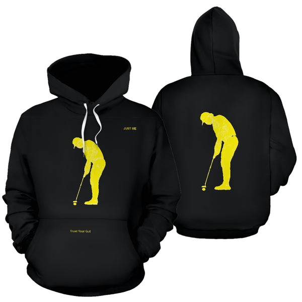 Hoodies4You "Just Me" Trust Your Gut" Black and Yellow Golf 2