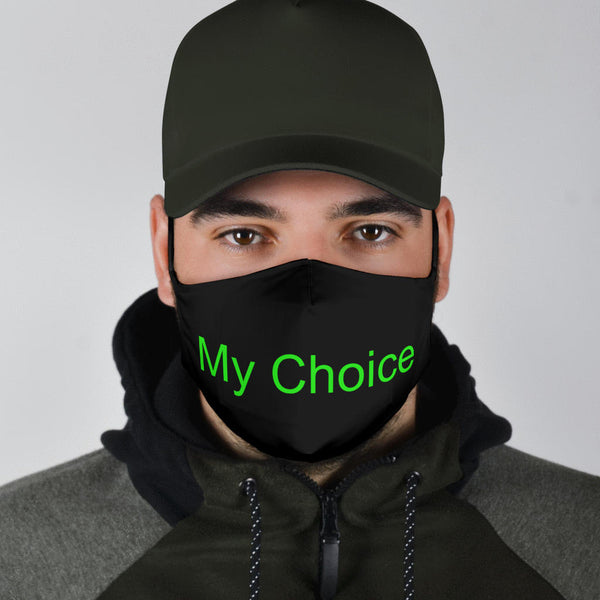 Hoodies4You "My Choice" Face Mask Black/Green