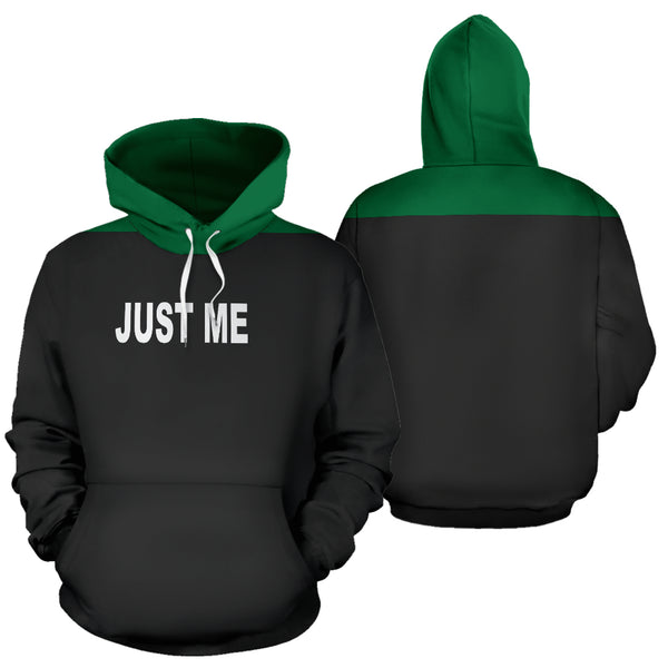Hoodies4You "Just Me" Black w/Forest Green Hood