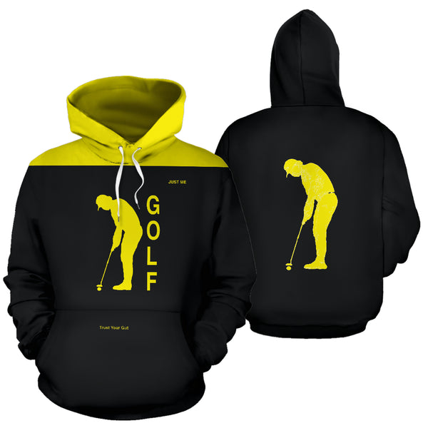 Hoodies4You "Just Me" Trust Your Gut" Black & Yellow Golf