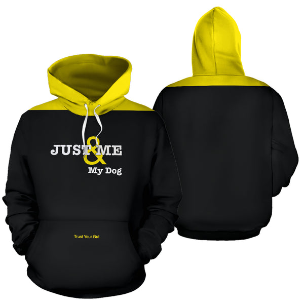 Hoodies4You "Just Me & My Dog" Black w/Yellow Hood