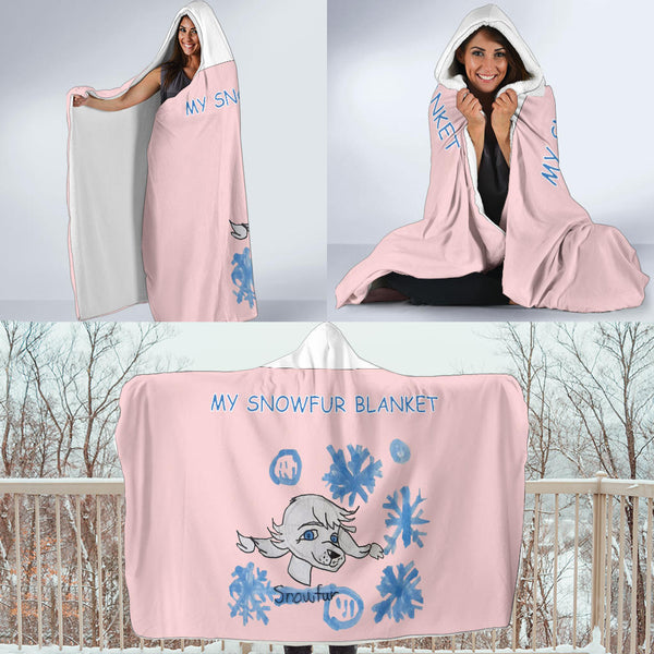Hoodie4you My "SnowFur" Hoodie Blanket Pink