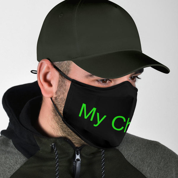 Hoodies4You "My Choice" Face Mask Black/Green