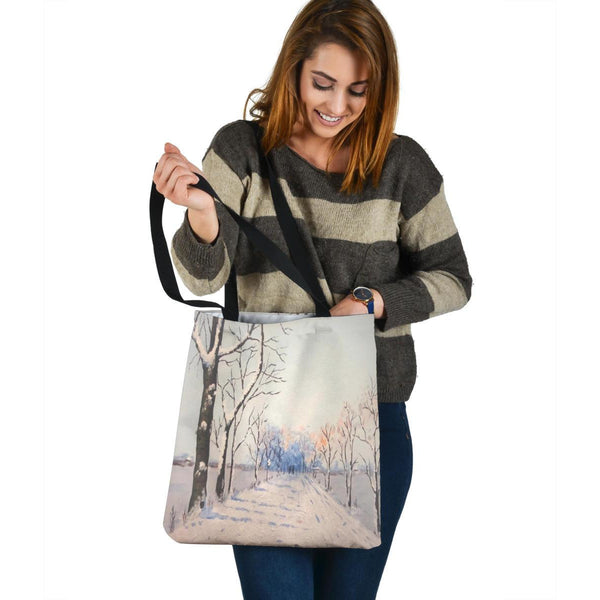 Hoodies4You "1st Winter Snow" Cloth Tote Bag