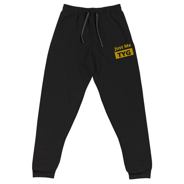 Hoodies4You "Just Me" "TYG" Gold Embroidery Black Jogger Pants
