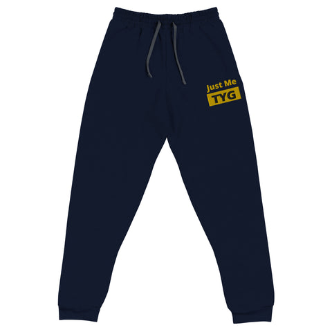 Hoodies4You "Just Me" "TYG" Gold Embroidery Black Jogger Pants
