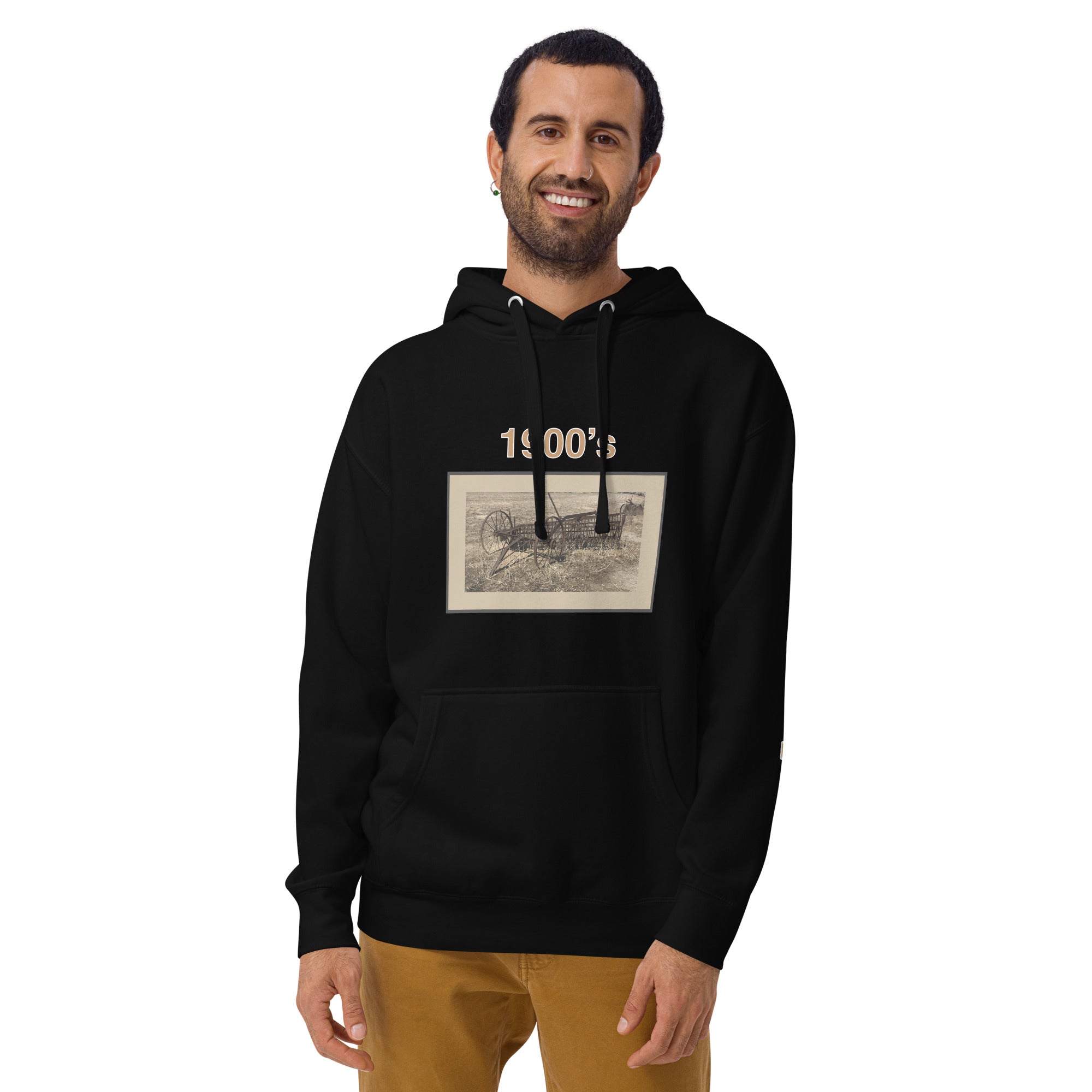 Hoodies4You "1900's" Black Hoodie Side (1900's)