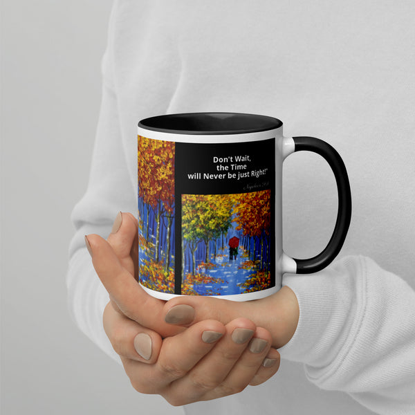Hoodies4You "Morning Walk" Mug "Don't Wait, The Time will Never be just Right!" Quote by Napoleon Hill