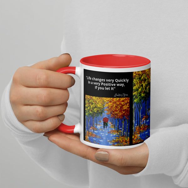Hoodies4You "Morning Walk" Mug "Life changes very Quickly In a very Positive way, If you let It" Quote by Lindsey Yonn